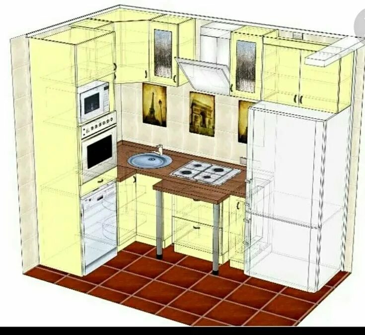 Кухня ремонт планировка Пин от пользователя Лариса на доске Экономящая пространство мебель Планировки, Д