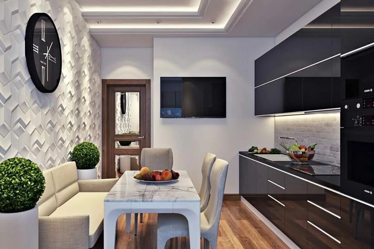 Кухня ремонт стены дизайн фото Кухни в современном стиле - фото лучших примеров, стилей и идей