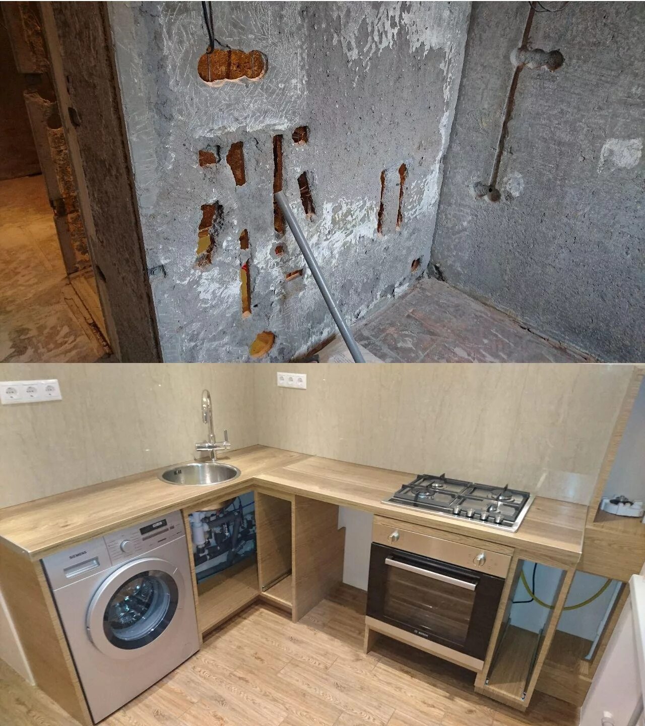 Кухня ремонт своими руками видео Капитальный ремонт квартиры. Начало. - ЯПлакалъ