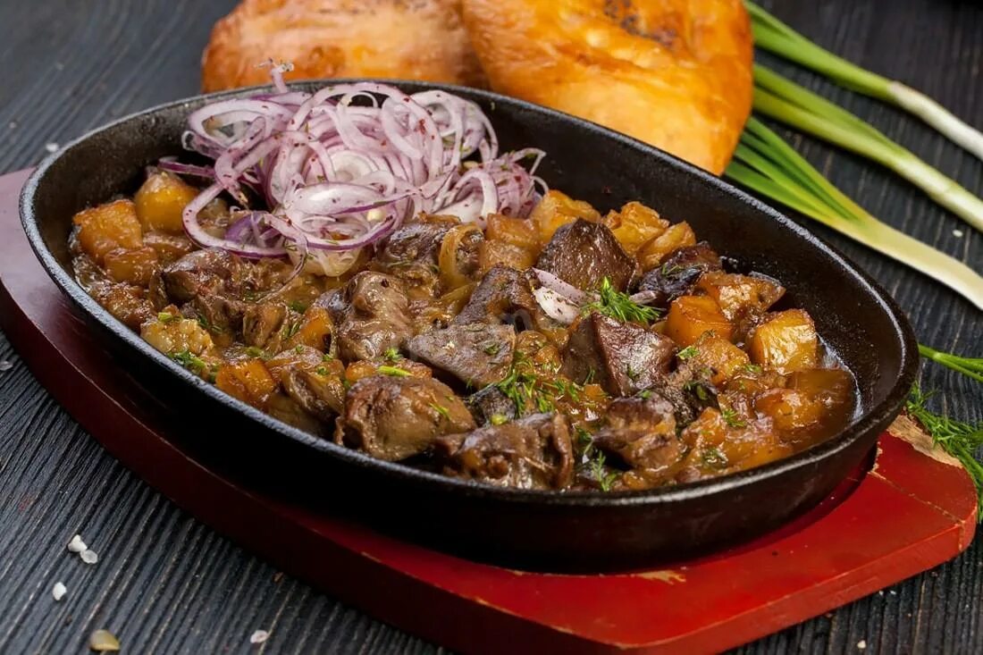 Кухня рецепты с фото пошагово Жаркое из субпродуктов - 8 рецептов - 1000.menu