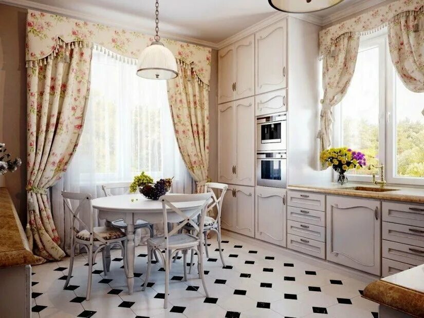 Кухня с 3 окнами дизайн фото Дизайн кухни с окном ПроМеКо - производственная мебельная компания Дзен