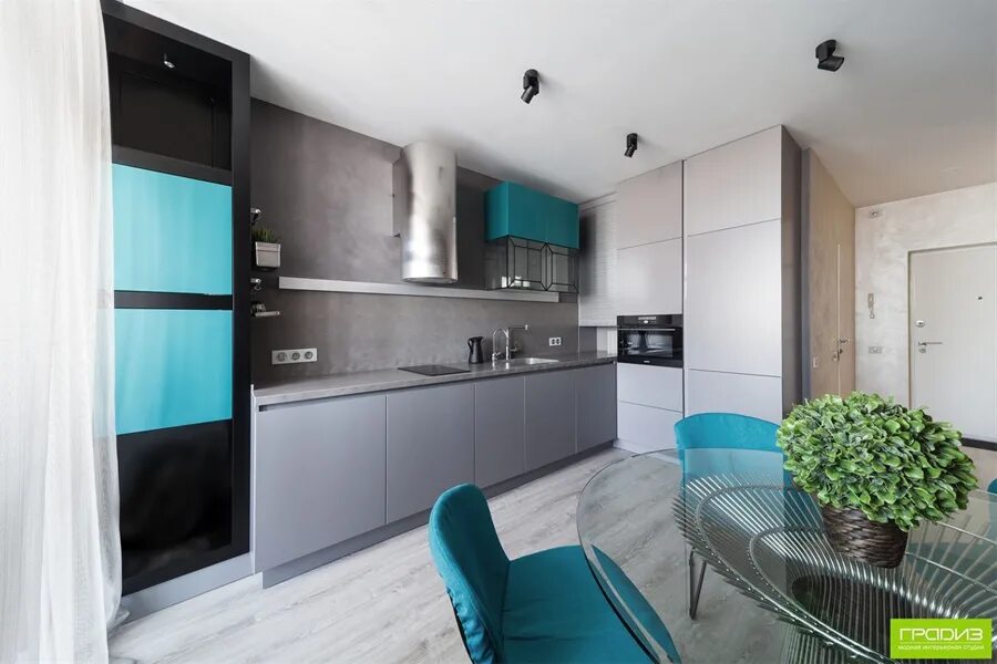 Кухня с акцентом ул калинина 44 фото Студия дизайна интерьера "Градиз"