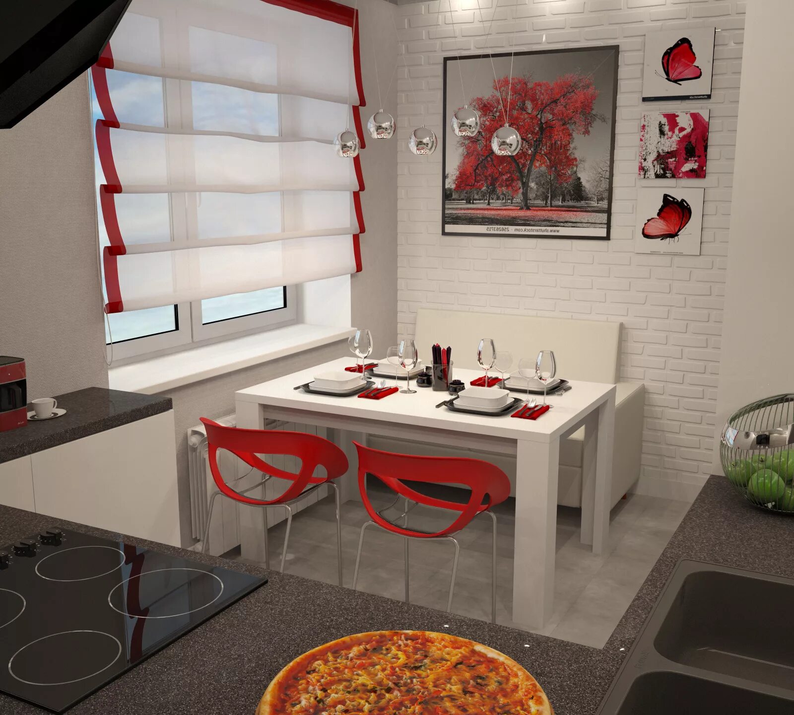 Кухня с акцентом ул калинина 44 фото Дизайн кухни с яркими акцентами