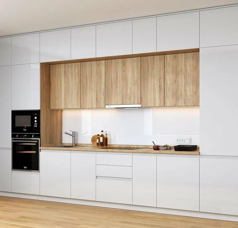 Кухня с антресолями до потолка фото Кухня до потолка - купить в Челябинске, цена 99 000 руб., дата размещения: 20.08