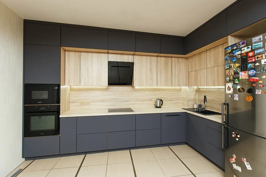 Кухня с антресолью фото Pro-ideal, kitchen furniture, Kemerovo, pereulok Shchetinkina, 16 - Yandex Maps