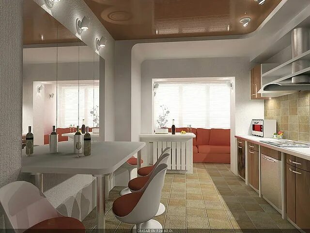 Кухня с балкон 2024 дизайн интерьера маленькая зона над обеденным столом - Поиск в Google