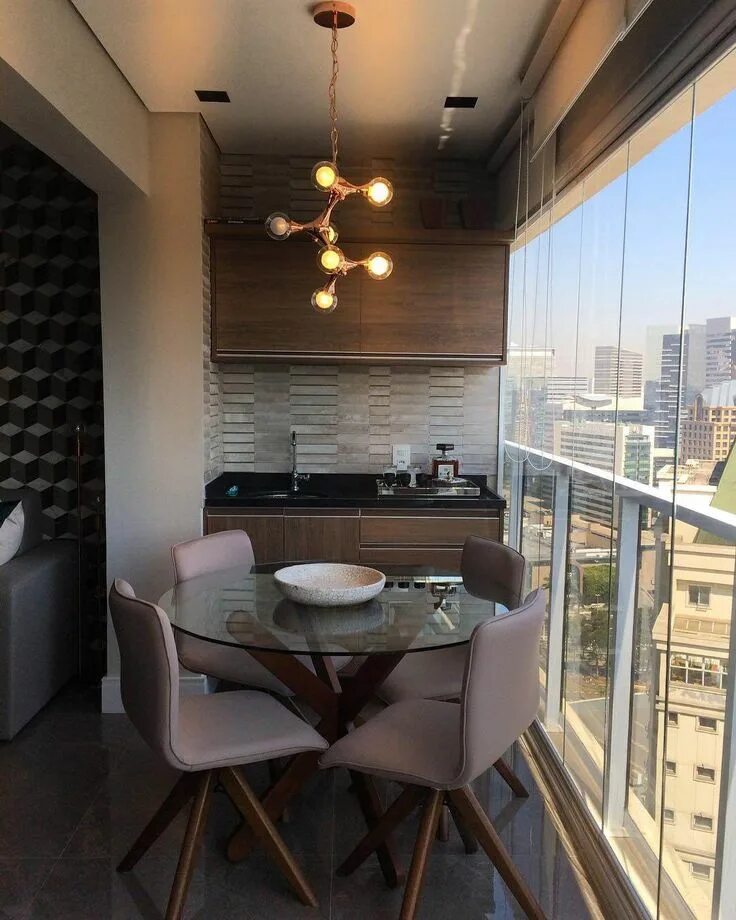 Кухня с балкон 2024 дизайн интерьера маленькая 50 Living Space for Patio Models Apartment balcony decorating, Balcony decor, Sm