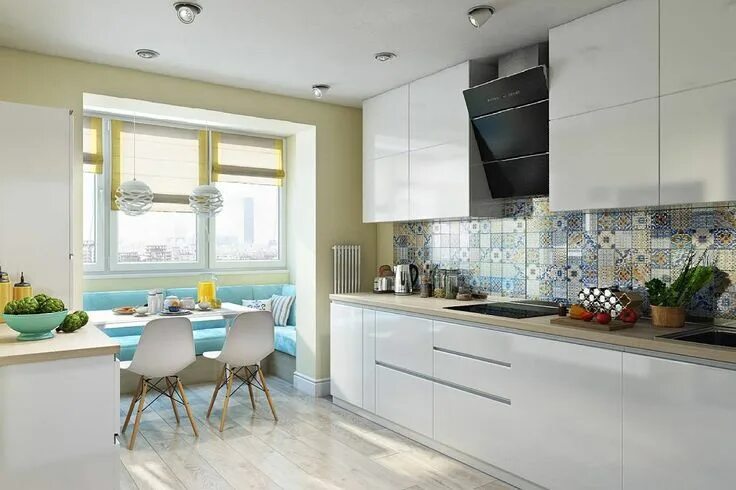 Кухня с балконом дизайн интерьер фото Kitchen, Dining area, Beautiful furniture