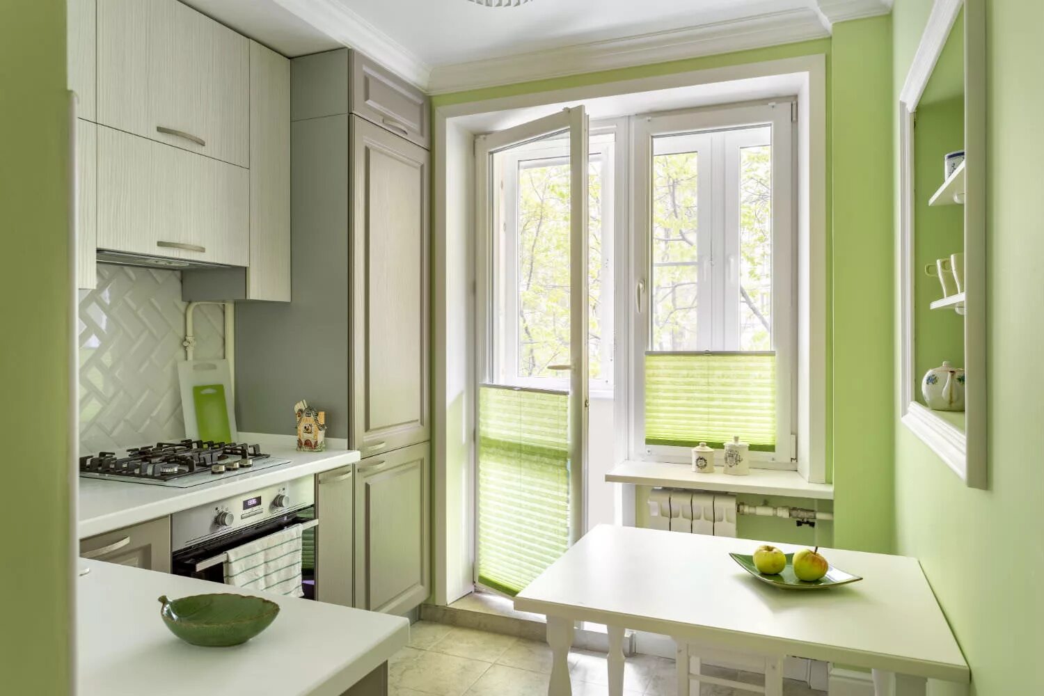 Кухня с балконом в хрущевке фото Кухня 7 кв м - подробный гид по дизайну (50 фото)