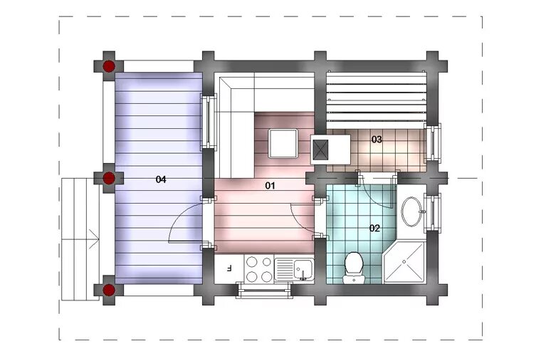 Кухня с баней проекты фото Проект bo-007