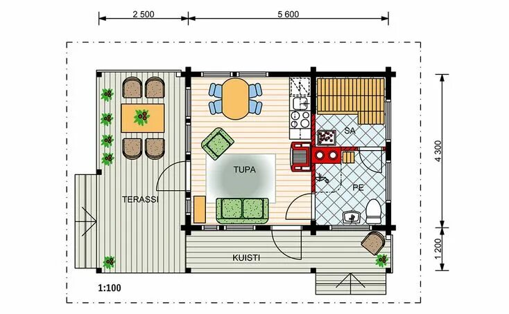 Кухня с баней проекты фото Kimara-45_1krs 1 Commercial building plans, Lake houses exterior, Cabin plans