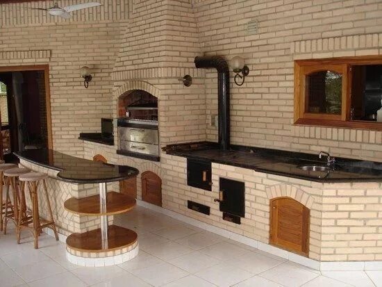 Кухня с барбекю мангалом фото проекты Печь в интерьере Идеи для патио, Гриль на открытом воздухе, Дом