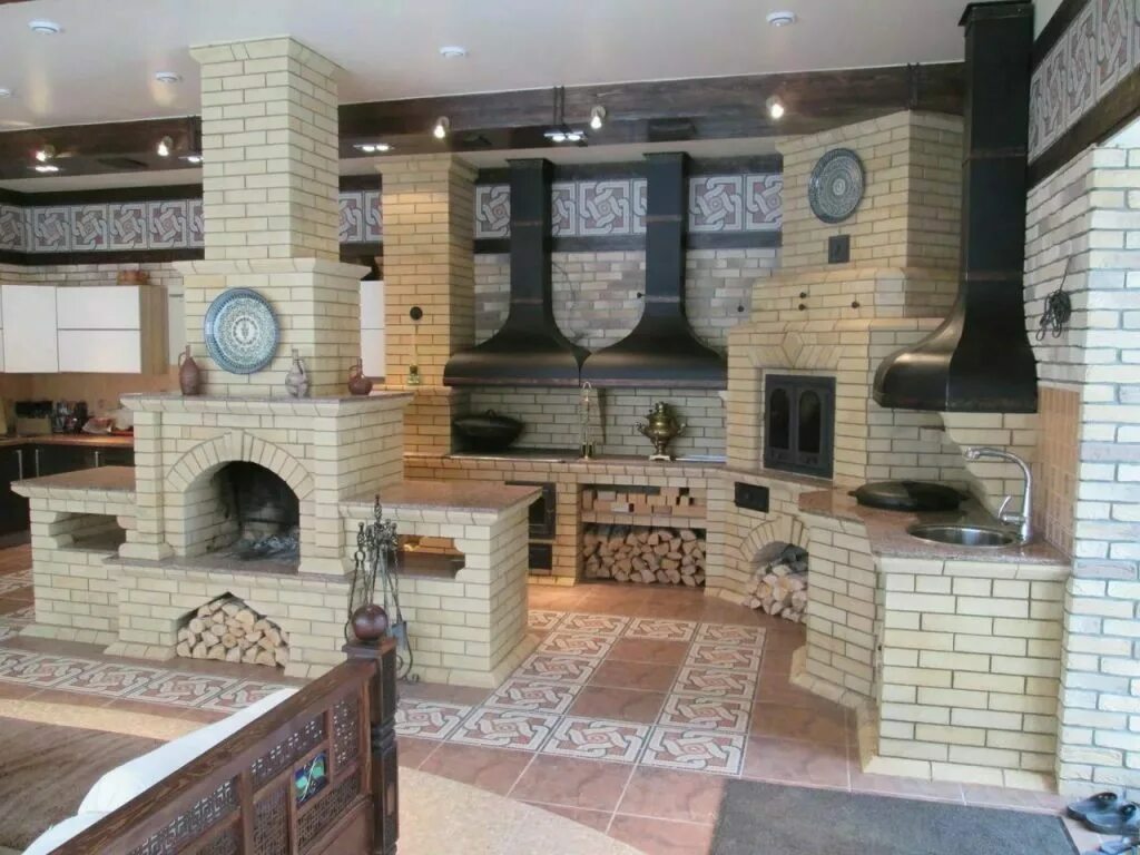 Кухня с барбекю мангалом фото проекты Строительство барбекю до 1 500 000 рублей ⋆ Печной Доктор