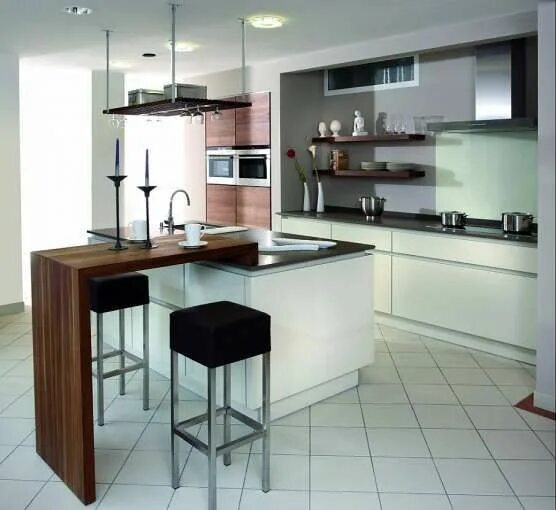 Кухня с барным столом дизайн фото 15+ Weiße Und Mehrfarbige Küche Cozinha