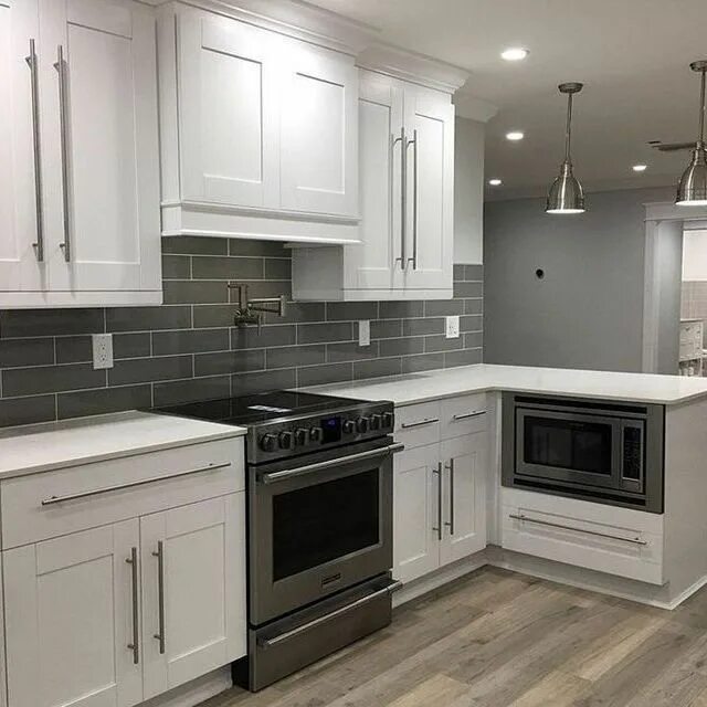 Кухня с белой плитой фото 36+ Things You Won't Like About White Gray Kitchen Backsplash Subway Tiles and T