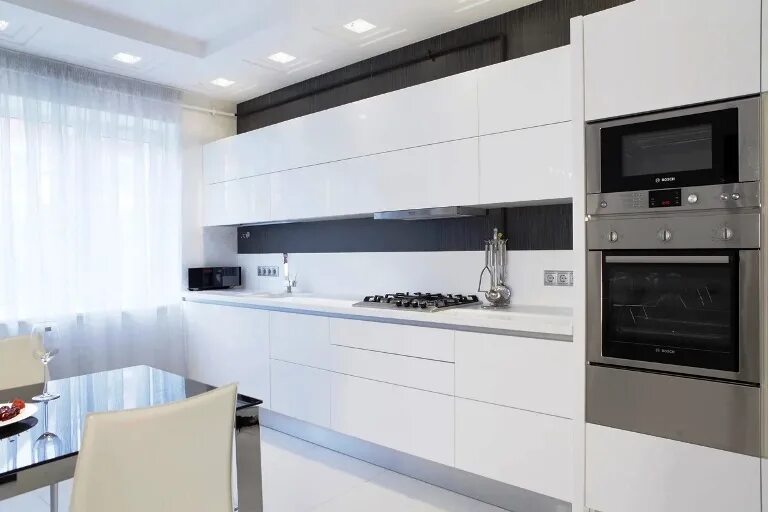 Кухня с белой техникой дизайн фото Прямые кухни: функциональность и комфорт в вашем доме Статьи о дизайне