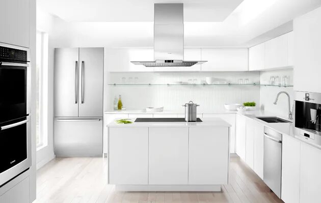 Кухня с белой техникой дизайн фото Bosch wants to run the power for all of your connected kitchen appliances