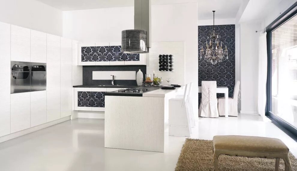 Кухня с белыми обоями фото дизайн ModArt Kitchens - Современный - Кухня - Лондон - от эксперта Imagine Living Houz
