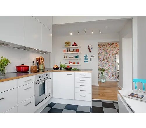 Кухня с белыми обоями фото дизайн Кухонный гарнитур Летиция купить по цене 150 900 руб. с профессиональной сборкой