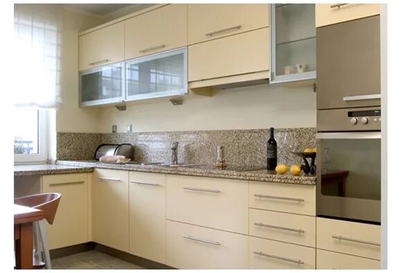 Кухня с бежевой техникой фото Bymebel - Каталог мебели с ценами