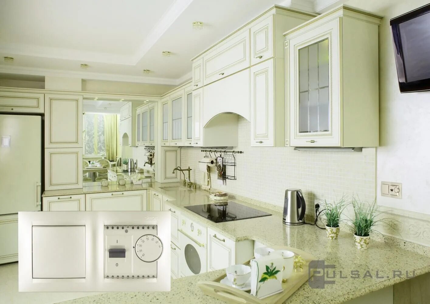 Кухня с бежевой техникой фото Серия Simon 15 Simon - купить товары в интернет-магазине Пульсал