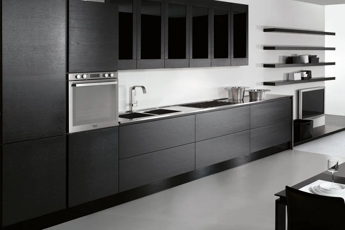 Кухня с черным гарнитуром фото Кухня ROUND фабрики Arredo Tre Alter Ego Interiors Group