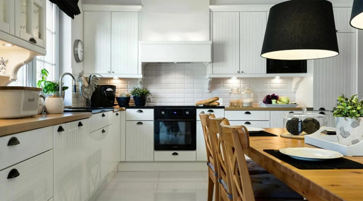Кухня с черными ручками в интерьере Кухня в скандинавском стиле: 56 фото + описание