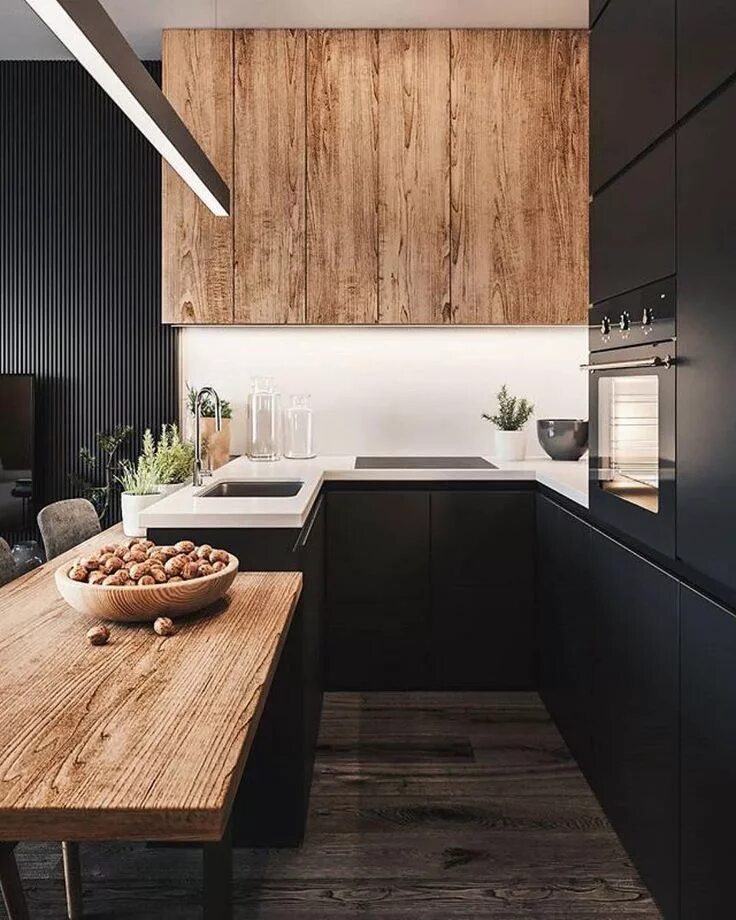 Кухня с деревом в интерьере Новости Kitchen design small, Stylish kitchen, Interior design kitchen