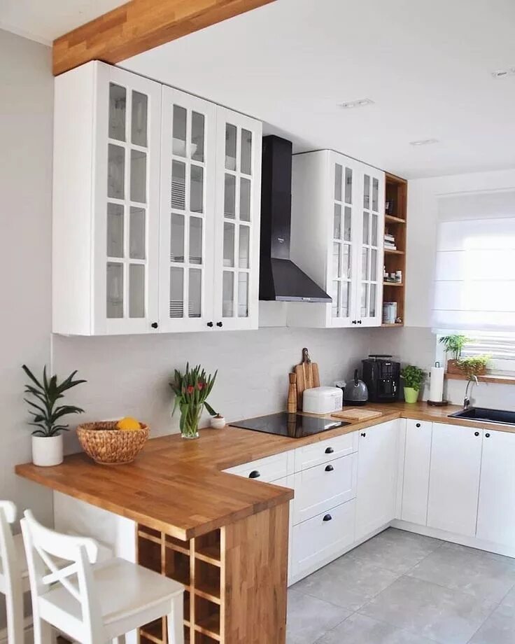 Кухня с деревянной столешницей в интерьере #В, #Кухня, #СВЕТЛАЯ, #Скандинавском, #Стиле https://adcitymag.ru/svetlaya-kuxny