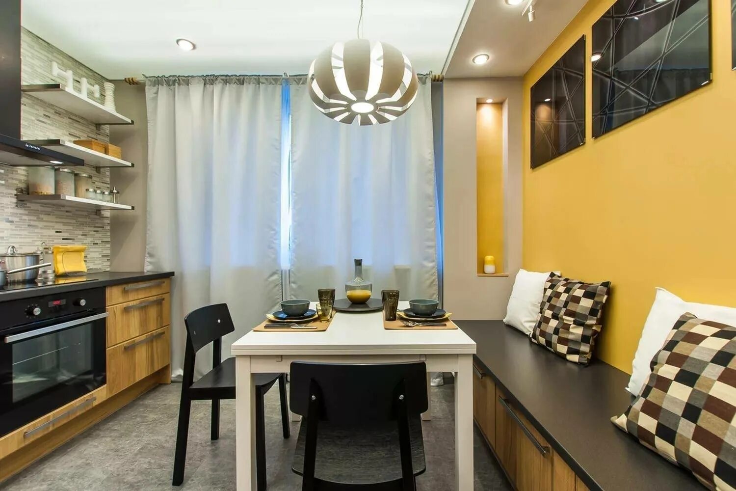 Кухня с диваном 13 м фото Дизайн кухни 10, 11 кв м + фото