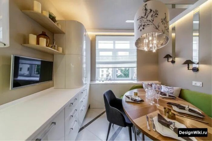 Кухня с диваном дизайн 12 кв м П-образная Кухня: 6 Решений и 126 Фото + c окном и барной стойкой Планы кухни, К