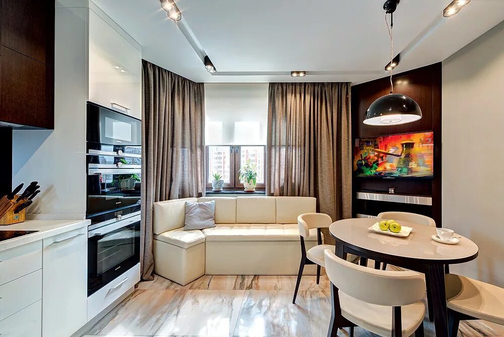 Кухня с диваном дизайн фото реальные Подборка аксессуаров в экостиле ivd.ru