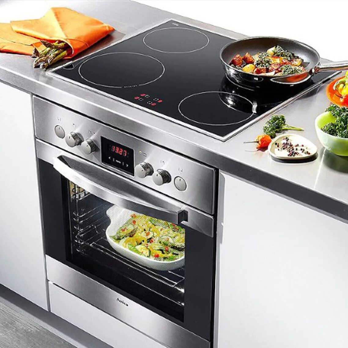 Кухня с электрической плитой фото Плиты для кухни индукционные - CoffeePapa.ru