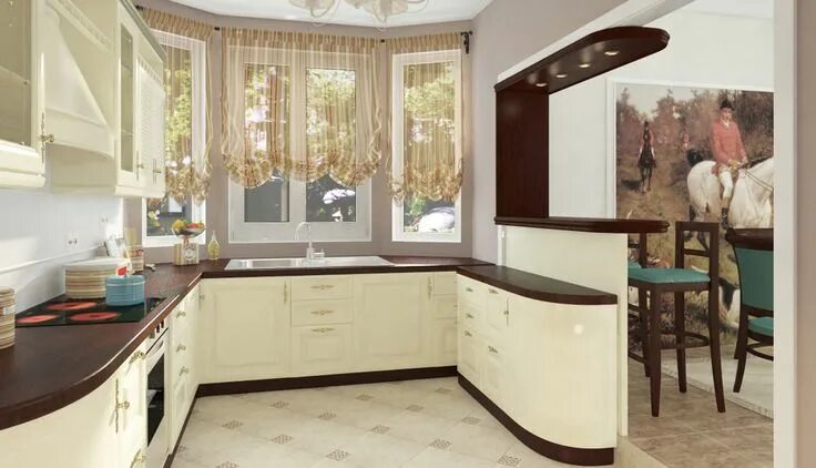 Кухня с эркерным окном дизайн фото Одноклассники Home, Kitchen, Home decor