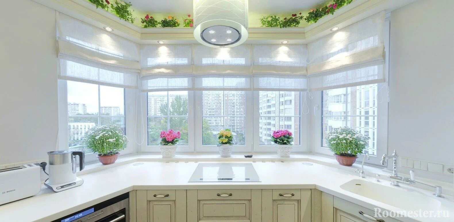 Кухня с эркерным окном дизайн фото Остекление кухни пластиковыми окнами - Новости оконного завода Форте