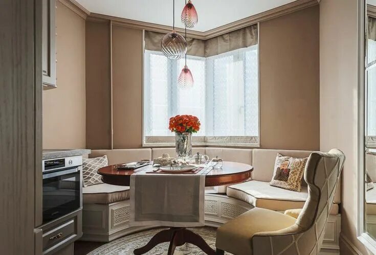 Кухня с эркером дизайн Пин от пользователя Ольга на доске интерьер - кухня Интерьер, Идеи домашнего дек