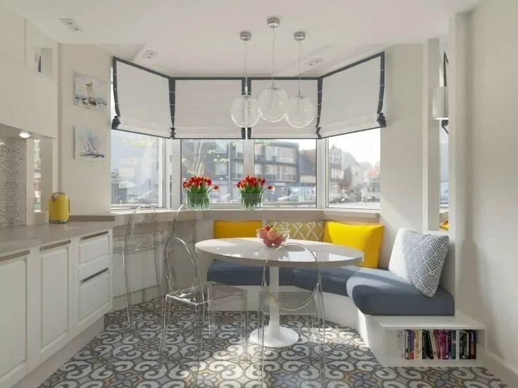 Кухня с эркером дизайн интерьера Пин на доске ремонт/интерьер Кухня с эркером, Интерьер кухни, Кухня