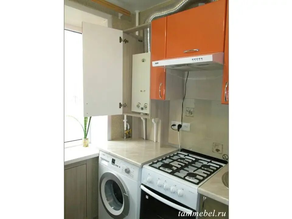 Кухня с газовой колонкой дизайн фото Kitchen 5 meters with gas water heater Khrushchev design (61 Photos)