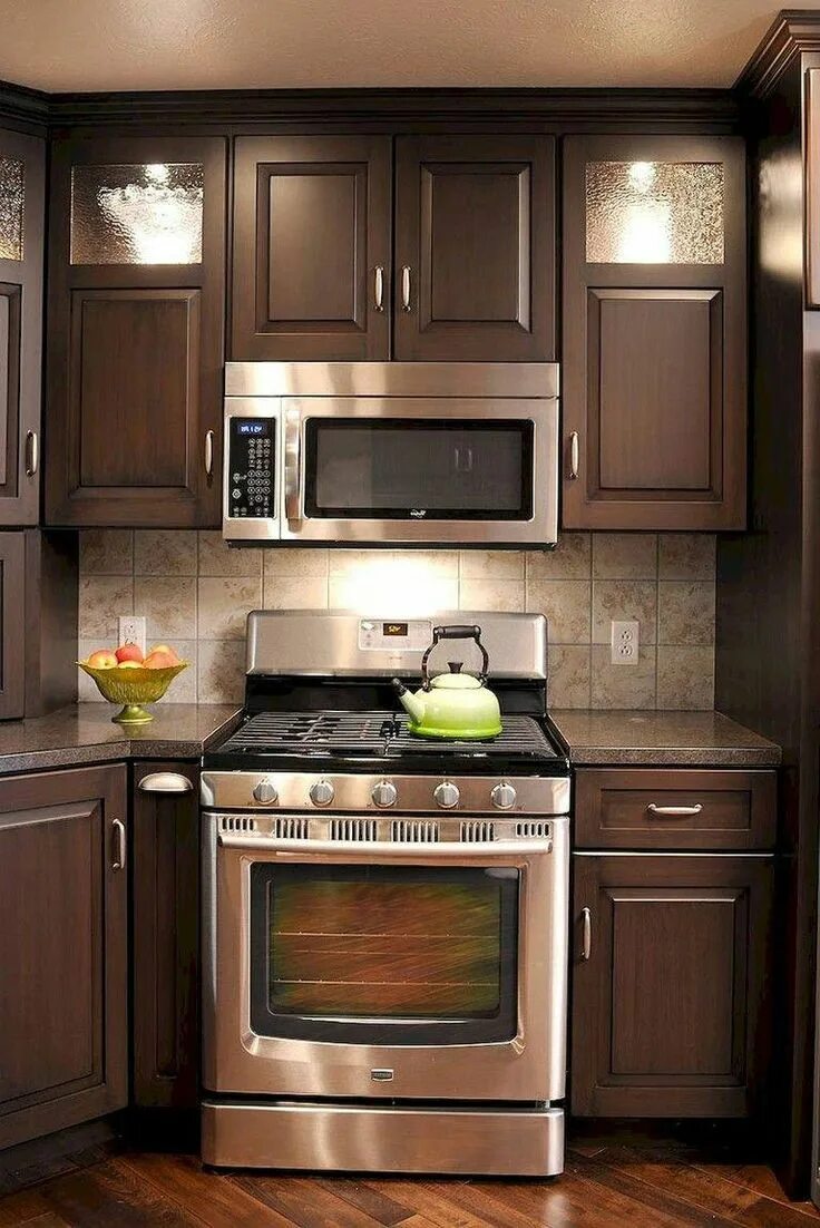 Кухня с газовой плитой дизайн 92+ Amazing Kitchen Backsplash Dark Cabinets #kitchendesign #kitchenremodel #kit