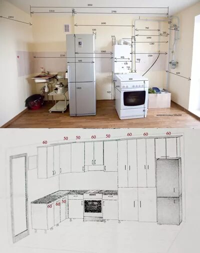 Кухня с газовым котлом планировка Планировка кухни в частном доме с газовым котлом с двумя окнами - Наша недвижка,