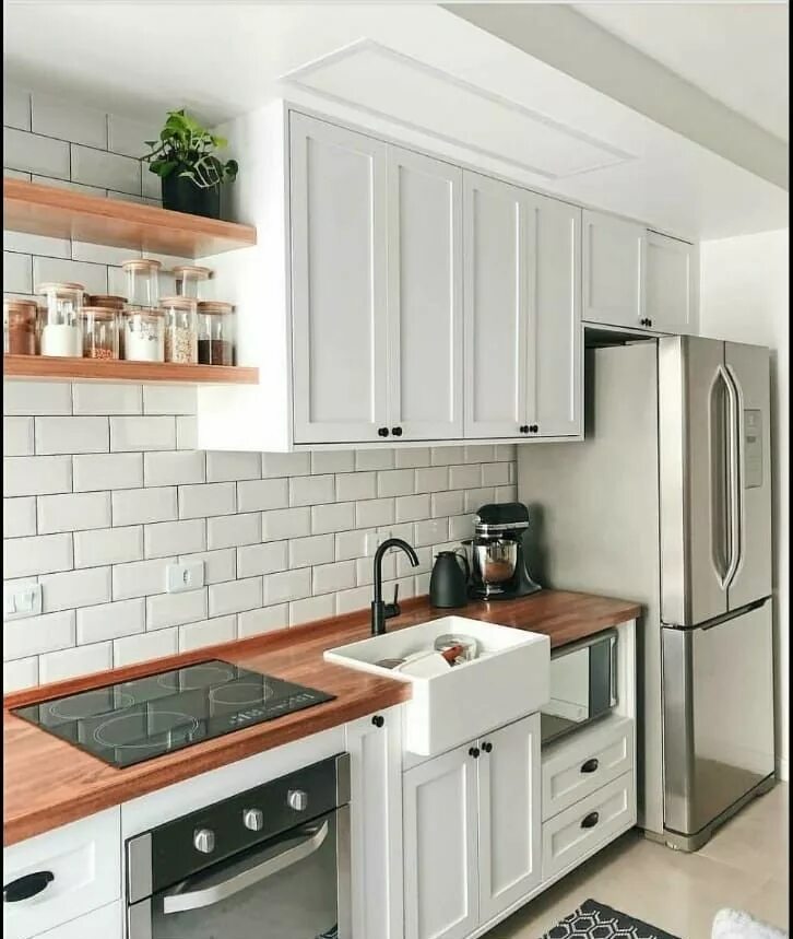 Кухня с колонкой дизайн Pin em kitchen Decoração cozinha vintage, Cozinhas modernas, Cozinhas domésticas