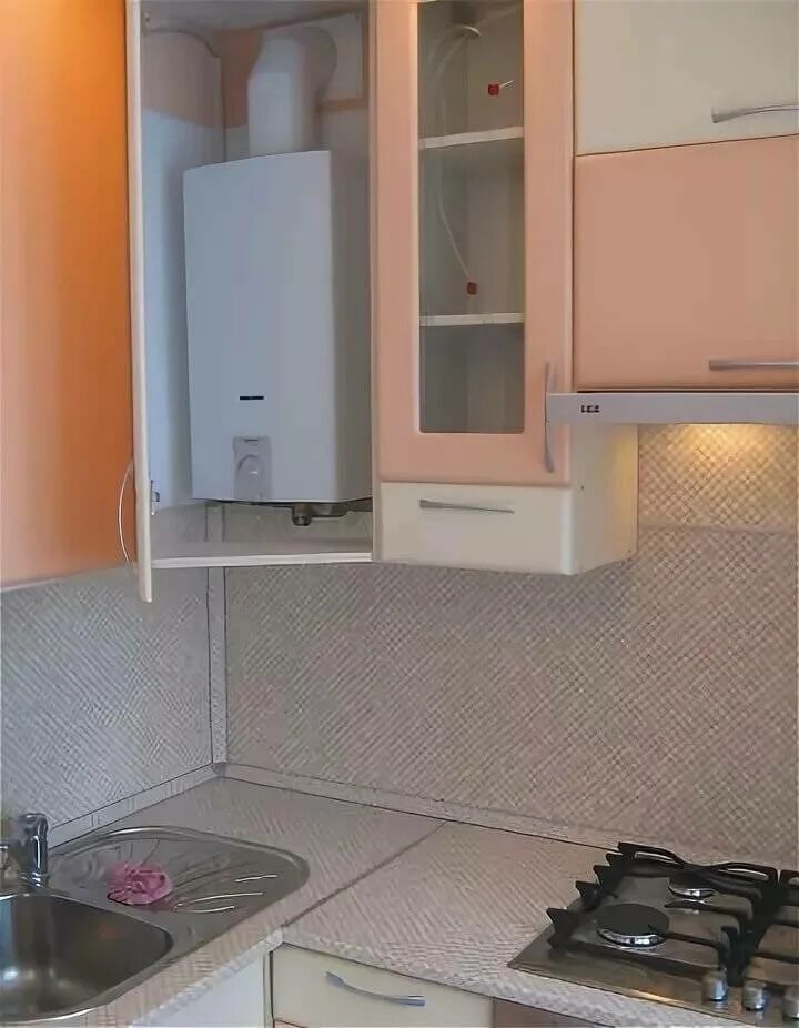 Кухня с колонкой дизайн фото Маленькая кухня с газовой колонкой фото - DelaDom.ru