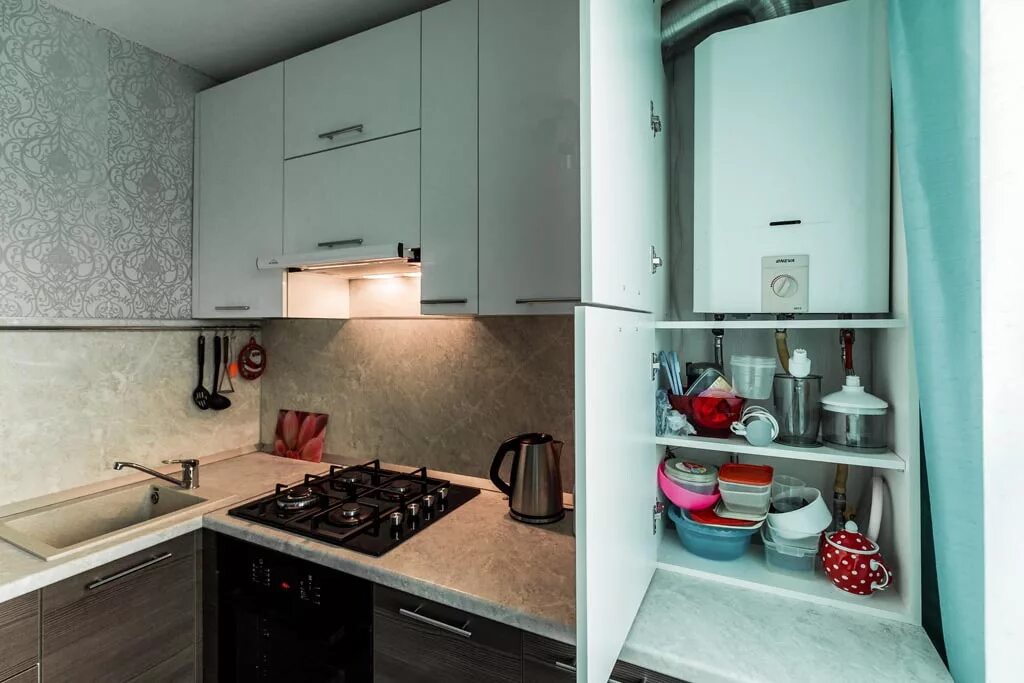 Кухня с колонкой дизайн современный стиль Дизайн кухни 5 кв м - обзор лучших идей (55 реальных фото)