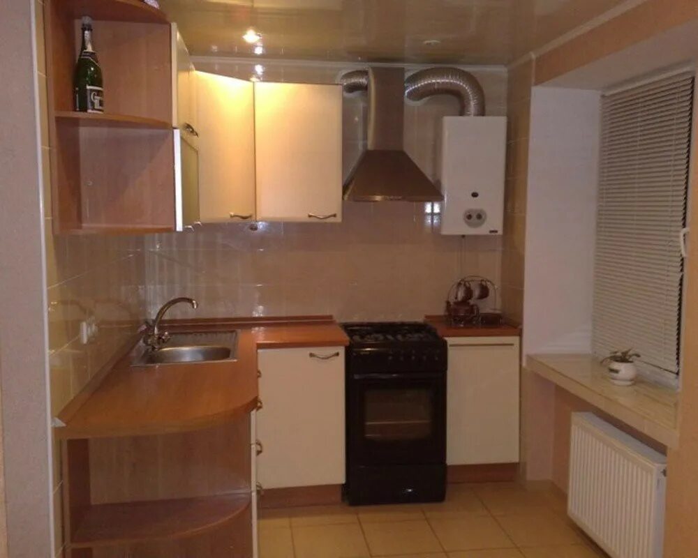 Кухня с колонкой хрущевка интерьер Купить 4-комнатную квартиру, 59 м² по адресу Республика Башкортостан, Мелеуз, 5-