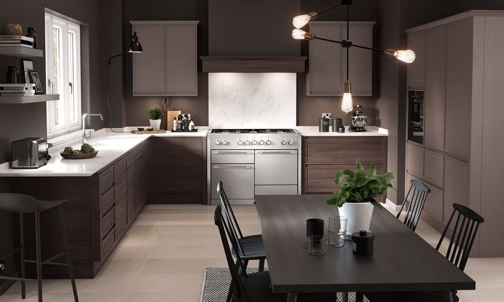 Кухня с коричневыми обоями фото Kitchens Modern & Traditional Designs Kitchens Units Kitchen design small, Moder