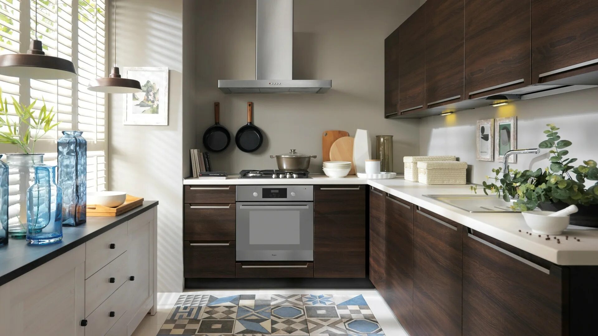 Кухня с коричневыми стенами фото Кухня Дибая купить по цене 132 990 руб. с профессиональной сборкой и доставкой п