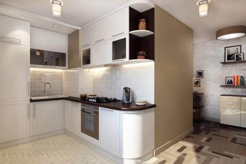 Кухня с коридором дизайн фото Kitchen hallway apartment design (57 Photos)