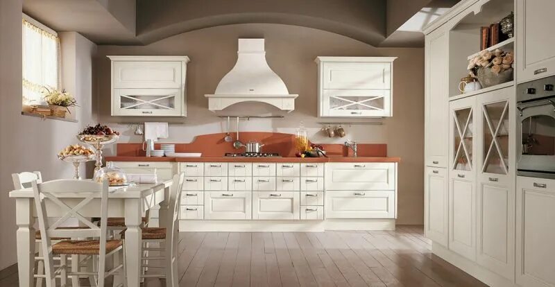 Кухня с купольной вытяжкой фото в интерьере Кухонная вытяжка Faber WEST 90 WH SC H-EP, корпус белый - купить в интернет-мага