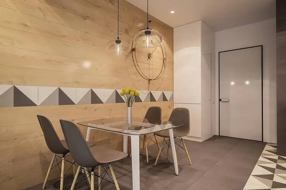 Кухня с ламинатом на стене фото дизайн Quartz vinyl on the kitchen wall photo (48 Photos)