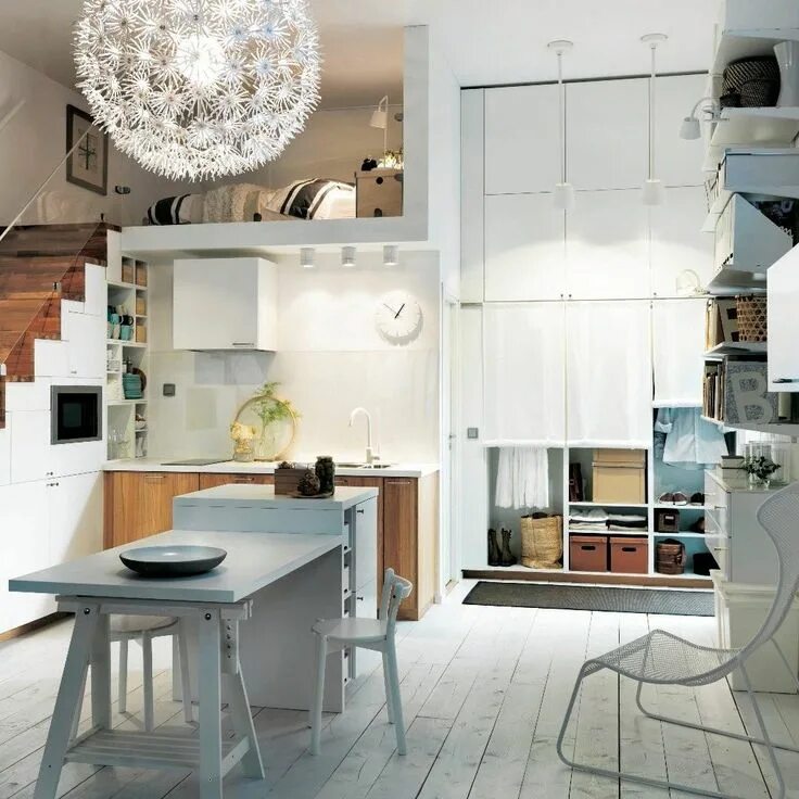 Кухня с лестницей интерьер matplats ikea - Sök på Google Cuisine petit espace, Cuisines design, Aménagement
